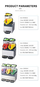 Полноразмерная машина для приготовления замороженных напитков с тройной чашей, 10 л * 2, 900 Вт, промышленные дозаторы для сока для ледяных напитков - Product Image 6