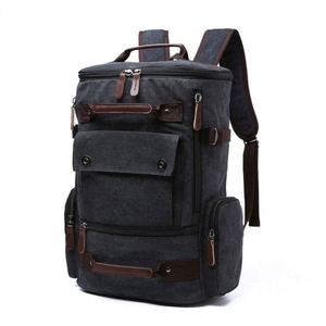Échantillon gratuit 2023, sac à dos scolaire en polyester et cuir imperméable, tendance, nouveau produit OEM pour hommes - Product Image 3