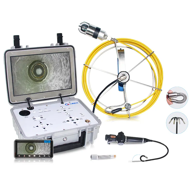 360 Degree Rotate Industrial Plumbing Underwater Pipe Inspection Endoscope Borescope Camera