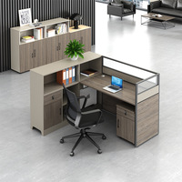Postes de travail modernes pour bureaux, mobilier de bureau en bois pour 2 personnes