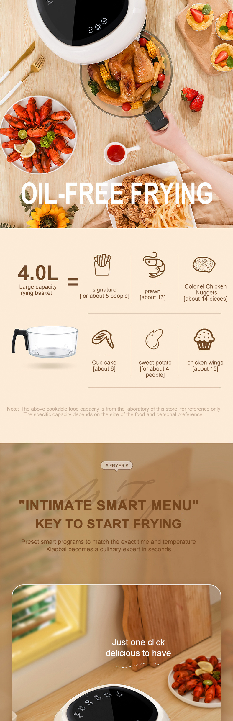 Intelligent Air Fryer Household Transparent Glass Visual Window Oil Smoke Free Fried Chicken Wings Air Fryer Toaster Oven OEM