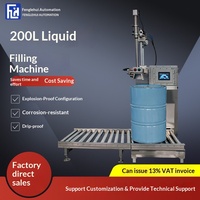 Machine de remplissage de liquides de 200 L, personnalisable, antidéflagrante, en acier inoxydable 304, automatique, haute précision, précision 1