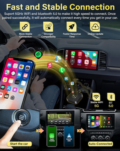 Wooboobox Adaptateur sans fil Android Auto CarPlay USB Multimédia Vidéo avec série de fonctions pour voitures universelles - Product Image 5