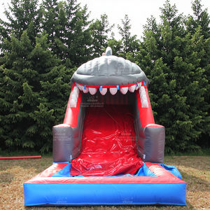 Gran parque acuático tobogán inflable con piscina plataforma alta Parque de Atracciones alquiler seguro Splash Pool 2025 venta - Product Image 1