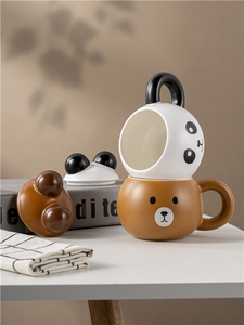 New Design Custom Cartoon Panda Shape Personality Mug Drinking <b>Cup</b> Cute Gift <b>Ceramic</b> Coffee <b>Cup</b> Anime Coffee Mugs Milk Mug - Product Image 6