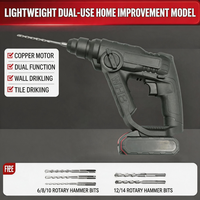 Marteau perforateur rotatif sans fil léger 600W 2600 tr/min 2850 coups par minute SDS Plus pour le perçage du béton, de l'acier et du bois