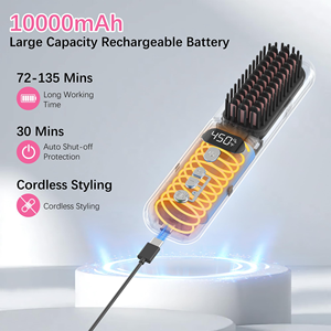 Cepillo Eléctrico Inalámbrico Portátil para Alisar el Cabello para Mujer, Cepillos Eléctricos para el Cabello - Product Image 5