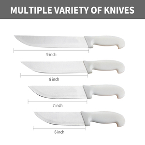 Bán Sỉ Lưỡi Dao Làm Thịt Bằng Thép Không Gỉ Cán PP 6 7 8 9 10 Inch Bộ Dao Đầu Bếp Thịt Gia Cầm Trái Cây - Product Image 2