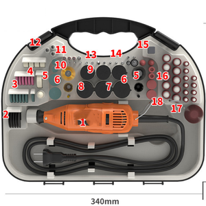 Mini Molinillo Eléctrico 200W Mini Taladro Herramienta Rotativa Multifuncional con Juego <span class=keywords><strong>de</strong></span> Accesorios para Pulir - Product Image 2