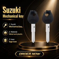 Clé de moto pour Suzuki, clé antivol magnétique AN250 AN400 AN650 Burgman, clé vierge non coupée magnétique SJ50 V125G V125S V50