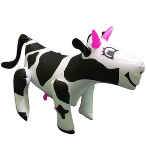 Vaca Inflable de Vinilo de Alta Calidad, Divertida Vaca Inflable Pequeña, Vaca Inflable Plegable de Plástico, Juguetes de Animales de Granja Inflables para Niños - Product Image 1