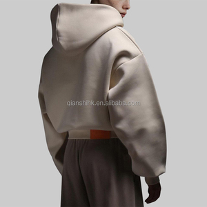 เสื้อฮู้ดแขนยาวโอเวอร์ไซส์ผ้าคอตตอนมีฮู้ดโอเวอร์ไซส์ออกแบบได้ตามที่ต้องการสำหรับทุกเพศ - Product Image 4