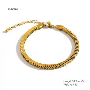 18K Gold Plated Stainless Steel Women Jewelry Summer Trendy <b>Charm</b> Bracelet for Women Fade-Resistant Jewelry in Ins Style - Product Image 6