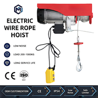 Palans électriques à câble miniatures de 1 tonne, à montage rapide, à charge lourde, sans fil, CE 110V 220V, antirouille, pour usine, intérieur, commerce de détail, ferme