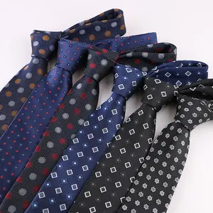 时尚高品质窄瘦紧身领口7厘米男士彩色涤纶领带