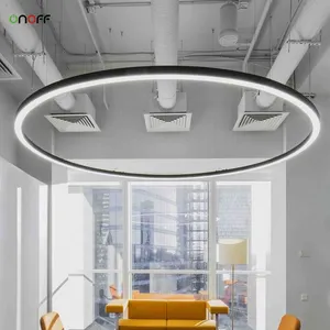 Anneau lumineux en aluminium sans scintillement lumière linéaire d'anneau de cercle de LED moderne pour le projet d'hôtel