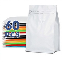 Offre Spéciale – Sachet Personnalisé Réutilisable à Fond Plat avec Fermeture Zip Refermable pour Grains de Café, Scellé à Chaud