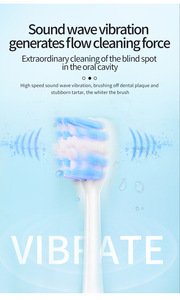 <span class=keywords><strong>Brosse</strong></span> <span class=keywords><strong>à</strong></span> dents électrique intelligente pour adulte Vibration acoustique Blanchiment des dents Chargement USB Étanche 6 modes Soins des gencives bucco-dentaires - Product Image 5