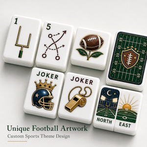 Personalized Premium Acrylic Luxury Navy Blue Copper Gold Custom Logo Durable Portable <b>Mahjong</b> <b>Set</b> for Boutique Gift Shops - Product Image 1