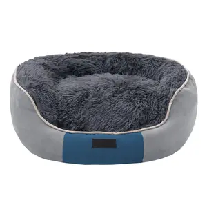 Wholesale Oem High Quality Custom Rectangle Dog Bed Pet Baskets Warm Orthopedic Kennel Soft Cat Dog Bed For Pet Crate