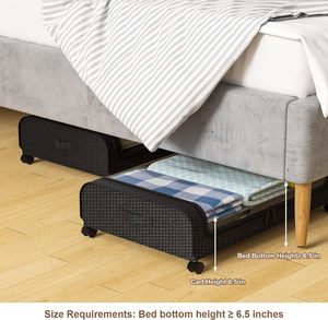Under Bed <b>Storage</b> Box Under Sofa Large Clothes Toy Shoes <b>Storage</b> Under Bed <b>Storage</b> Organizer With Wheels - Product Image 6