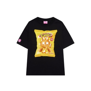 Camiseta Snack Rabbit de algodón de primera calidad, corte holgado, informal, con estampado gráfico exclusivo para un estilo urbano energético - Product Image 3