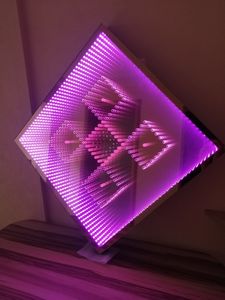 Espejo Triangular <span class=keywords><strong>Infinito</strong></span> Moderno y Económico de Venta Directa de Fábrica, Decoración de Pared con Cambio de Color LED, Diseño Geométrico RGB con Efecto de Túnel 3D - Product Image 6