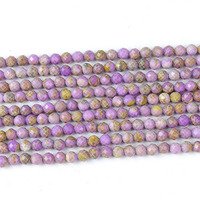 Perles en pierre de phosphosidérite violette naturelle taillée et facettée en vrac pour la fabrication de bijoux DIY 2mm 3mm 4mm