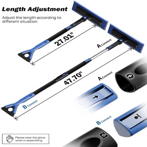 להארכה שלג מטאטא מברשת קצף ידית 270 תואר Rotatable שלג מנקה רכב שלג שובל <span class=keywords><strong>Pusher</strong></span> - Product Image 4