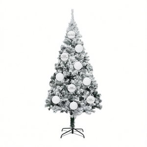Ensemble de boules de Noël en plastique blanc, 3 pièces, ornements ronds pour la décoration de l'arbre - Product Image 1