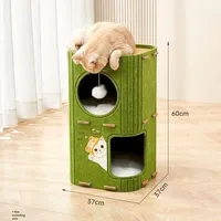 Vente en gros Centre d'activités pour chats avec lit en peluche Cachette Griffoirs Jouets Tour pour chats pour grands chats Fournitures pour animaux de compagnie