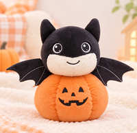 Coussin décoratif en peluche Citrouille Ghost-Face d'Halloween, rembourrage en coton PP, emballage standard en sac en filet, Chine, unisexe, jouet créatif 14+