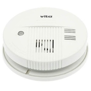 Détecteur de fumée Vita rond blanc 100 mm, dispositif de sécurité domestique intérieur - Product Image 1
