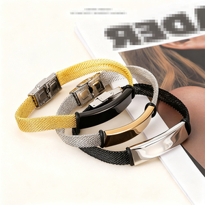 Bracciali e Braccialetti Geometrici Trendy in Acciaio Inox 316L OEM Placcati Oro 18K PVD Unisex per Anniversario - Product Image 3