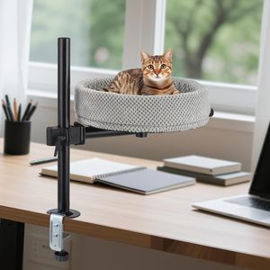 Cama de gato para escritorio Cama de gato de compañía anti-pellizco y ahorro de espacio con patrón de piña Embalaje de pedido por correo - Product Image 1
