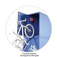 Casier vertical en métal imperméable à l'extérieur pour vélos hangar de stockage garage casier à vélos