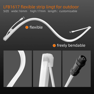 LFB1617 Bande lumineuse <span class=keywords><strong>LED</strong></span> flexible en silicone personnalisée, étanche IP67, pour façade de bâtiment, lumière néon pour yacht, école, hôtel - Product Image 2
