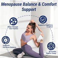 Compléments liquides oraux à base de plantes pour la ménopause, gouttes à mâcher OEM, cohosh noir, probiotiques pour l'équilibre hormonal féminin, la santé digestive et l'énergie