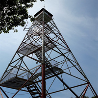 Tour de surveillance en acier galvanisé Q355 de technologie professionnelle pour la lutte contre les incendies forestiers et la surveillance des frontières