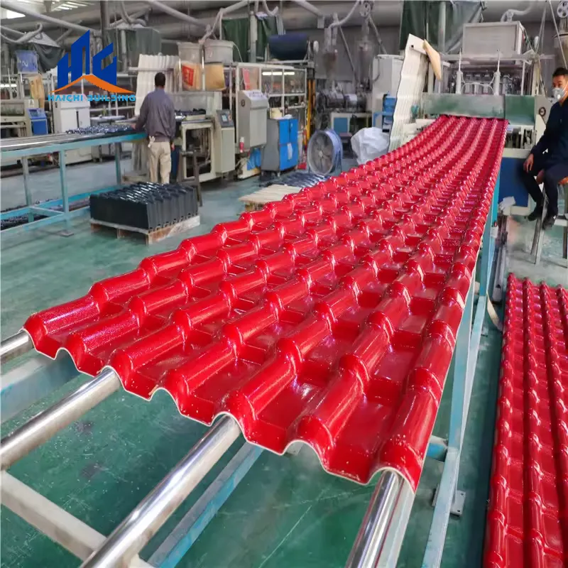 Fabricante de Guangdong Malasia ASA teja de resina sintética de PVC Tejas antiguas grises italianas Tejas UPVC lámina de plástico para techos