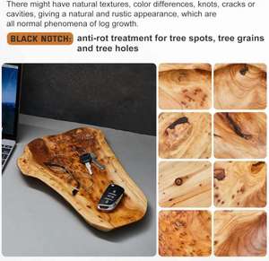 Guan Sen plateau rond sculpté à la main écologique plateau rond <span class=keywords><strong>porte</strong></span>-<span class=keywords><strong>savon</strong></span> racine de cèdre plaque à découper - Product Image 6