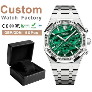 OEM Custom Logo Private Label Luxury Natural Malachite Watch Dial Men Chronograph Automatic Watches with 42MM Sapphire 50M - Product Image 1