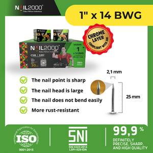 Fixations fiables à tige fine de 1 pouce, plaquées zinc, avec tête plate large pour les panneaux GRC et en fibrociment - Product Image 4