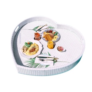 Plateau de petit-<span class=keywords><strong>d</strong></span>éjeuner flottant en rotin pour <span class=keywords><strong>piscine</strong></span> extérieure, panier créatif en rotin pour hôtel, fabrication sur mesure - Product Image 1