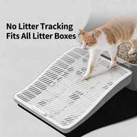Plateforme de nettoyage des pattes pour chat à double couche, réglable, à bords hauts, pour attraper et contenir la litière - Vente chaude