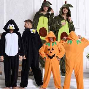 <span class=keywords><strong>Pyjama</strong></span> Grenouillère Kigurumi Animal Mignon en Polaire pour Adulte Vente en Gros Hiver Vêtement de Nuit à Capuche Assorti pour la Famille Cadeau de Noël Cosplay - Product Image 4