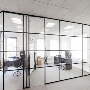 Cloison en verre pour magasin de détail, séparateur transparent pour bureau, villa, décoration, mur-rideau artistique en verre trempé double face - Product Image 1