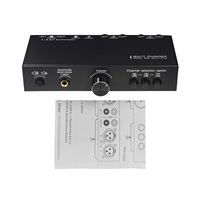 Commutateur de signal audio 3 entrées 3 sorties, sélecteur de ligne équilibrée, préamplificateur passif, contrôleur de volume pour enceintes avec interrupteur de silence et sortie casque