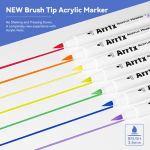 Arrtx Acrylic Marker Pens 30 Classical Colors Water-proof Acrylic Paint Markers For DIY On Stone Ceramic 30B Set