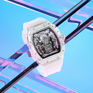 Unisex High Precision Resin Square Sport Luxury Mechanical Chronograph <b>Watch</b> Water-Resistant Digital Dial Display Glass Window - Product Image 6